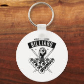 Porte-clés Pool Master Billiards Aimer Jouer Pool (Recto)