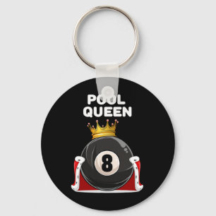 Porte-clés Pool Queen Girls Pool Womens Billard Pool