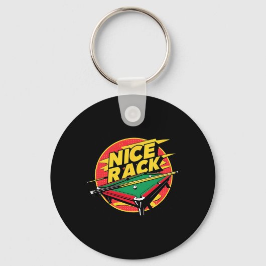 Porte-clés Pool Shark Billard Nice Rack Funny Puns 8 Ball B (Recto)