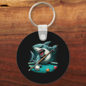 Porte-clés Pool Shark Funny Pool Player Billard Billard 8- (Recto)