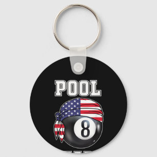 Porte-clés Pool Shark Jersey Cool Gift Top Bar Billard