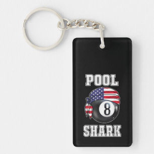 Porte-clés Pool Shark Jersey Cool Poison Top Bar Billiards