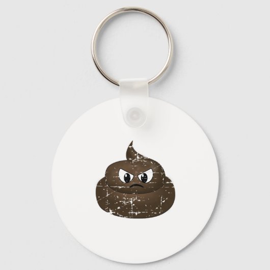 Porte-clés Poop de dessin en colère (Recto)