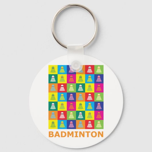 Porte-clés Pop Art Badminton (Recto)