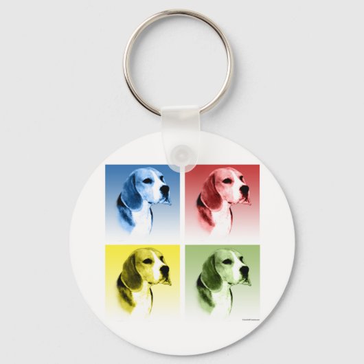 Porte-clés Pop Art beagle (Recto)