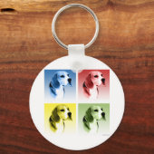 Porte-clés Pop Art beagle (Recto)