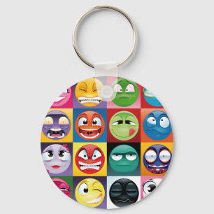 Porte-clés pop art emojis
