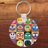 Porte-clés pop art emojis (Recto)