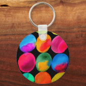 Porte-clés Pop art néon aquarelle (Recto)