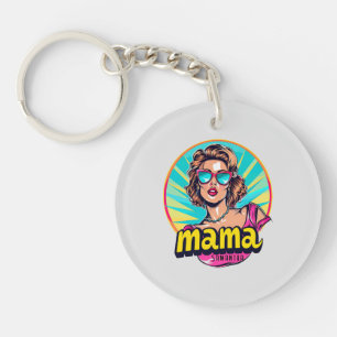 Porte-clés Pop Art Retro Personnalisé (3)