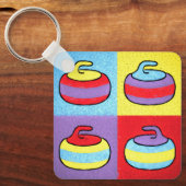 Porte-clés Pop Art Rocks Curling Design (Recto)