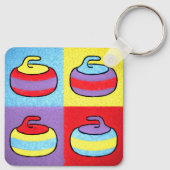Porte-clés Pop Art Rocks Curling Design (Dos)