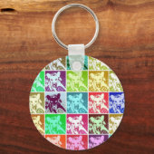 Porte-clés Pop berger allemand coloré (Recto)