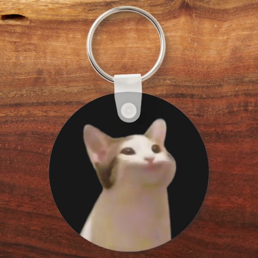 Porte-clés Pop Cat Meme Double Sided Keychain (Verso)