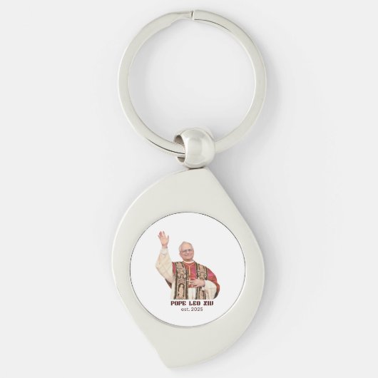 Porte-clés Pope Leo XIV Est 2025 Commemorative (Devant)