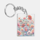 Porte-clés Poppies d'Islande et citation (Devant gauche)