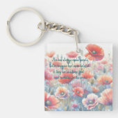 Porte-clés Poppies d'Islande et citation (Devant)