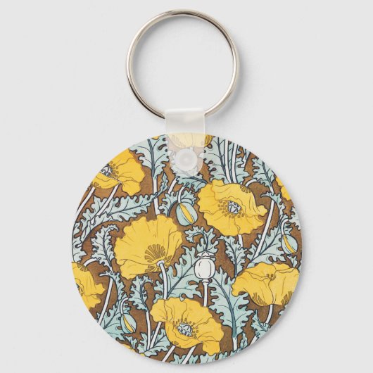 Porte-clés Poppy art Illustration Flower Pattern (Recto)