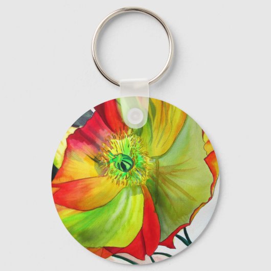 Porte-clés Poppy Art macro poppy (Recto)
