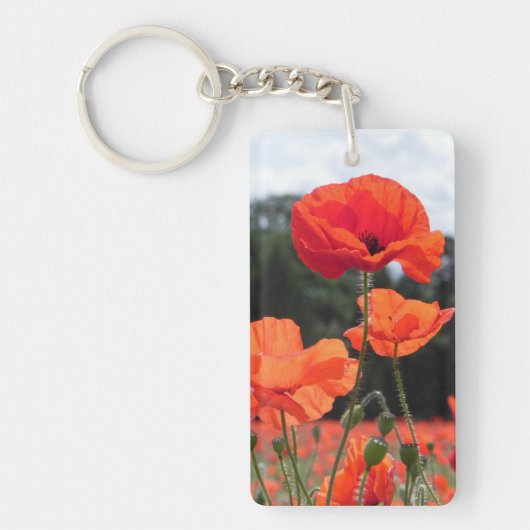 Porte-clés Poppy Field, beautiful blooms, (Devant)