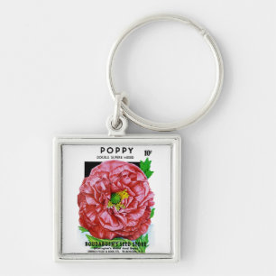 Porte-clés Poppy Vintage Seed Packet
