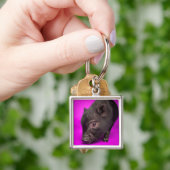 Porte-clés Porc noir de bébé (main)