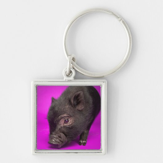Porte-clés Porc noir de bébé (Devant)