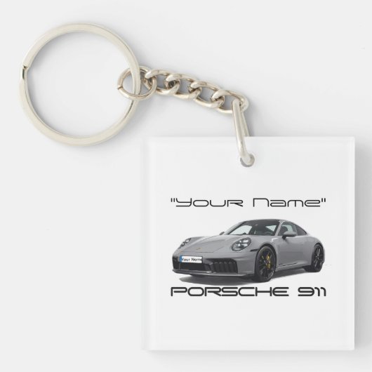 Porte-clés Porsche 911 (PERSONALIZED) 992.2 (Devant)