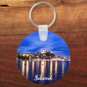 Porte-clés Port éclairé en Sibenik, Croatie (Recto)