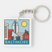 Porte-clés Port intérieur de Baltimore (Dos)
