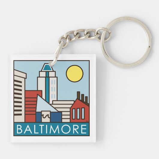 Porte-clés Port intérieur de Baltimore (Dos)