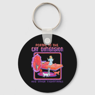 Porte-clés Portail À La Dimension Chat Drôle Chat Chat Chaton