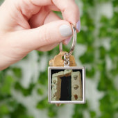 Porte-clés Porte avec des crânes (main)