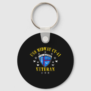 Porte-clés Porte-avions Uss Midway Cv 41 Vétéran Drapeau Usa