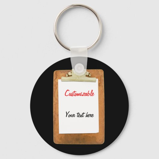 Porte-clés Porte - bloc avec papier blanc clair (Recto)