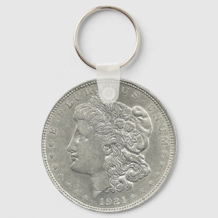 Porte-clés Porte - clé 1921 de dollar en argent de Morgan