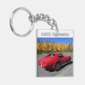 Porte-clés Porte - clé 1975 double face de Corvette (Devant gauche)