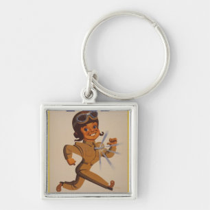 Porte-clés Porte - clé 2ème guerre mondiale Poster vintage
