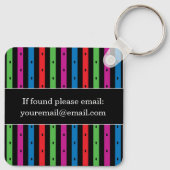 Porte-clés Porte - clé à bandes colorées avec Monogramme (Dos)