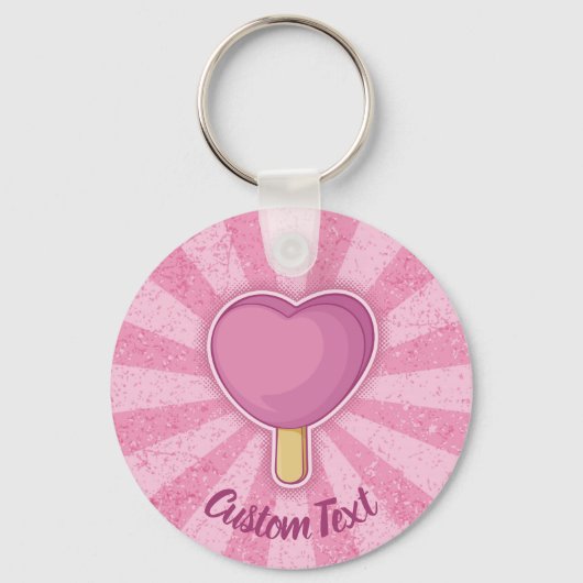 Porte-clés Porte - clé à bâtonnet de crème de coeur (Recto)