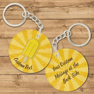 Porte-clés Porte - clé à bâtonnet en crème glacée citron