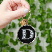 Porte-clés porte - clé à bille de diamant "D" (Main)