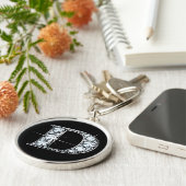 Porte-clés porte - clé à bille de diamant "D" (Côté)