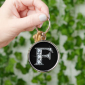 Porte-clés porte - clé à bille de diamant "F" (Main)