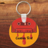 Porte-clés Porte - clé à cassette coeur rouge (Recto)