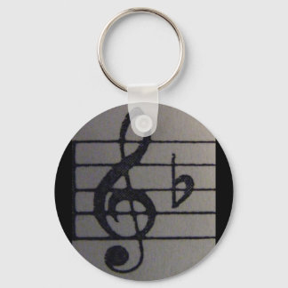 Porte-clés Porte - clé à clé plate B Treble Clef