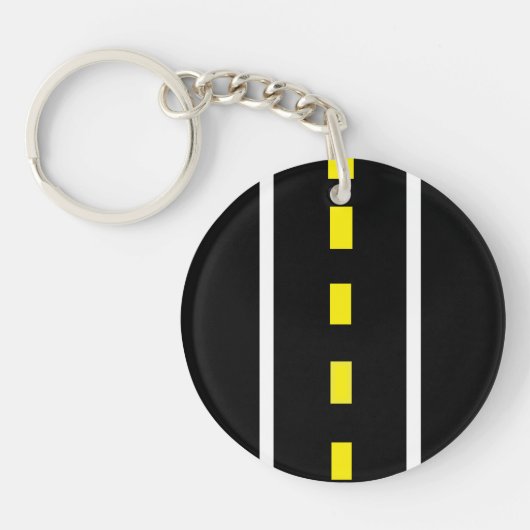 Porte-clés Porte - clé à deux voies (noir, blanc et jaune) (Devant)