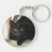 Porte-clés Porte - clé à double face de Chat noir (Dos)