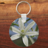 Porte-clés porte - clé à fleurs blanches (Recto)