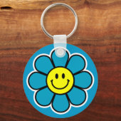 Porte-clés Porte - clé à fleurs (bleu) (Recto)